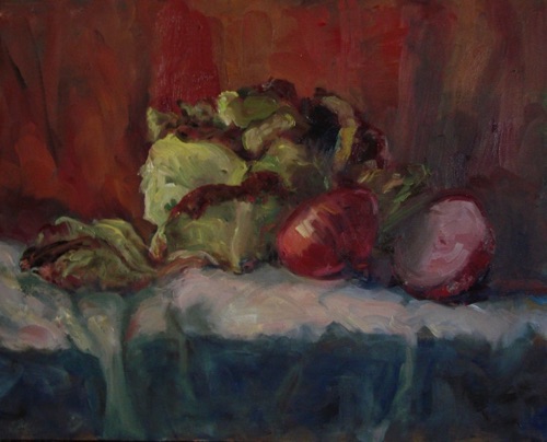 Red Lettuce, Red Onion
Oil on Canvas
16 x 20 Not Available
